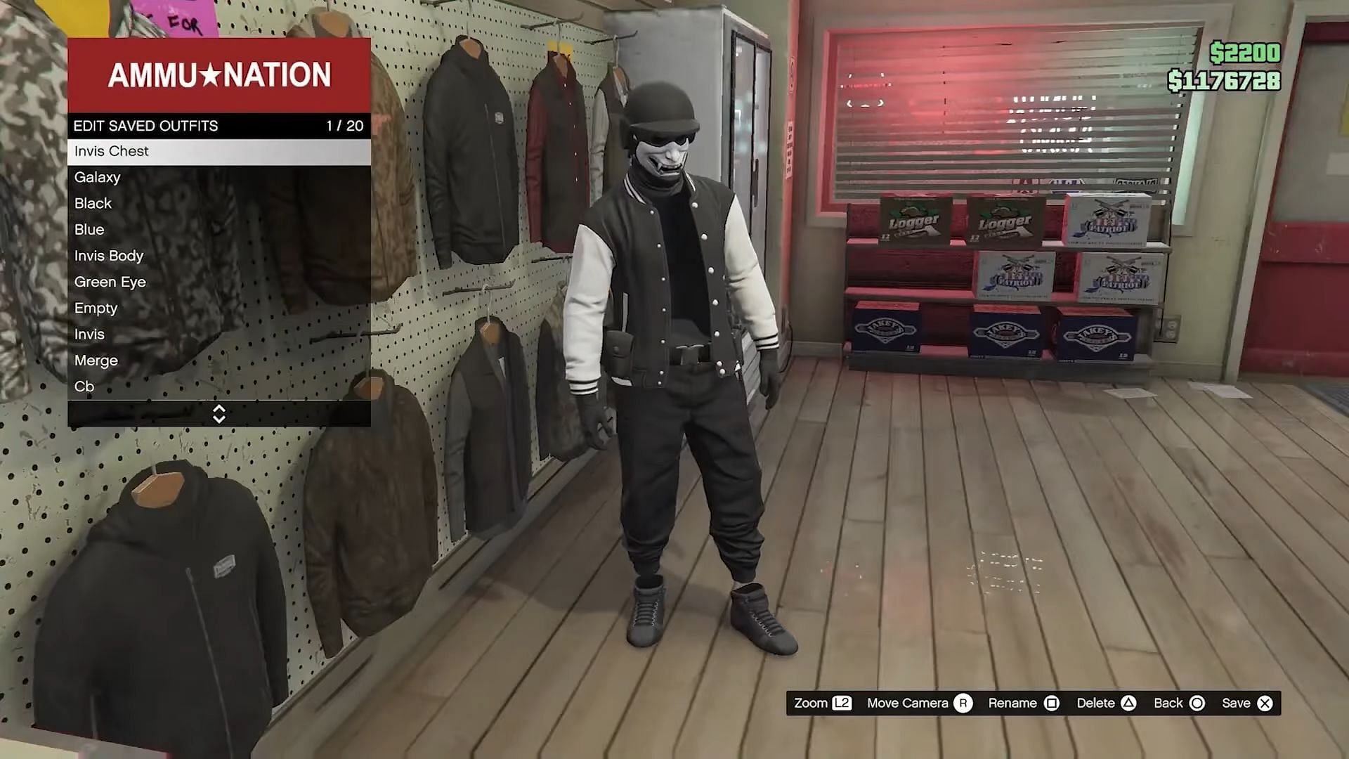 GRAVESIGHT GAMING's character model with the invisible chest GTA 5 Online glitch (Image via YouTube/GRAVESIGHT GAMING)